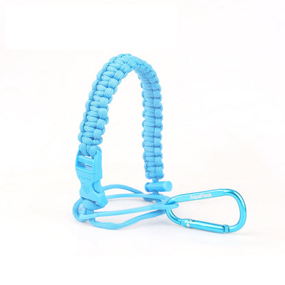 AquaFlask 14–64 oz Paracord Handle with Carabiner Clip – Durable Carry Strap for Water Bottles