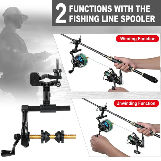 PLUSINNO FLS2 Fishing Line Spooler with Unwinding Function diagram