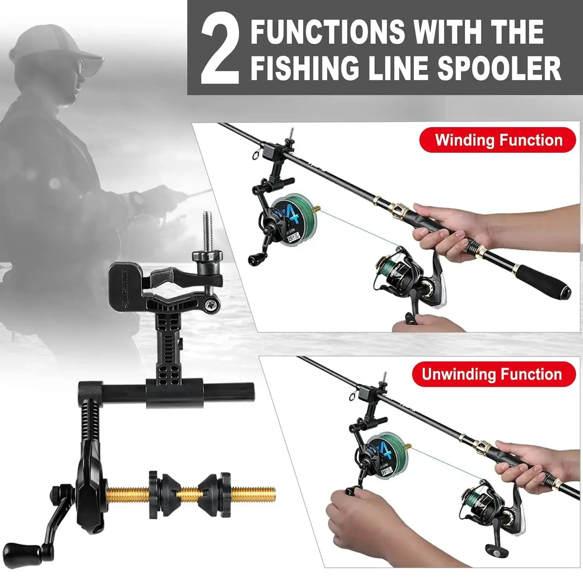 Fhing Line PLUSINNO FLS2 Fishing Line Spooler with Unwinding – Stony Tackle Shack