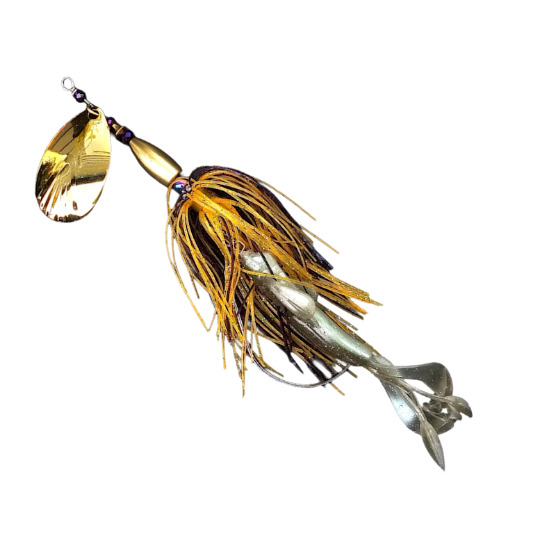 GTB Magnum In-Line #1 Spinners w/Crazy Flapper swimbait 1.2oz