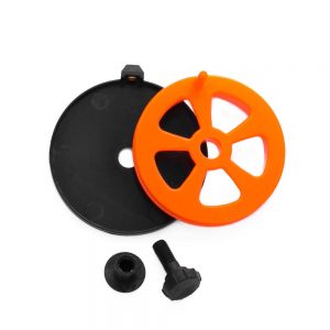 Orange replacement line spool on white background 58mm