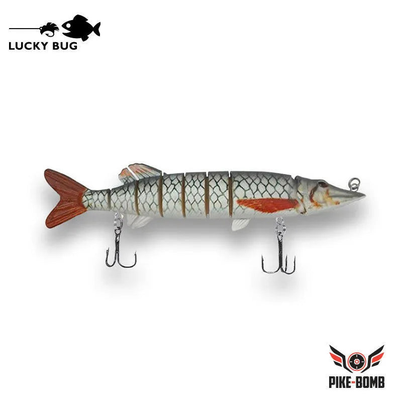 Lucky Bug 5" Pike Bomb Lures Red Shiner
