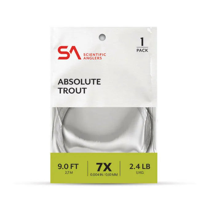 SCIENTIFIC ANGLERS - ABSOLUTE TROUT LEADERS 7.5ft & 9ft