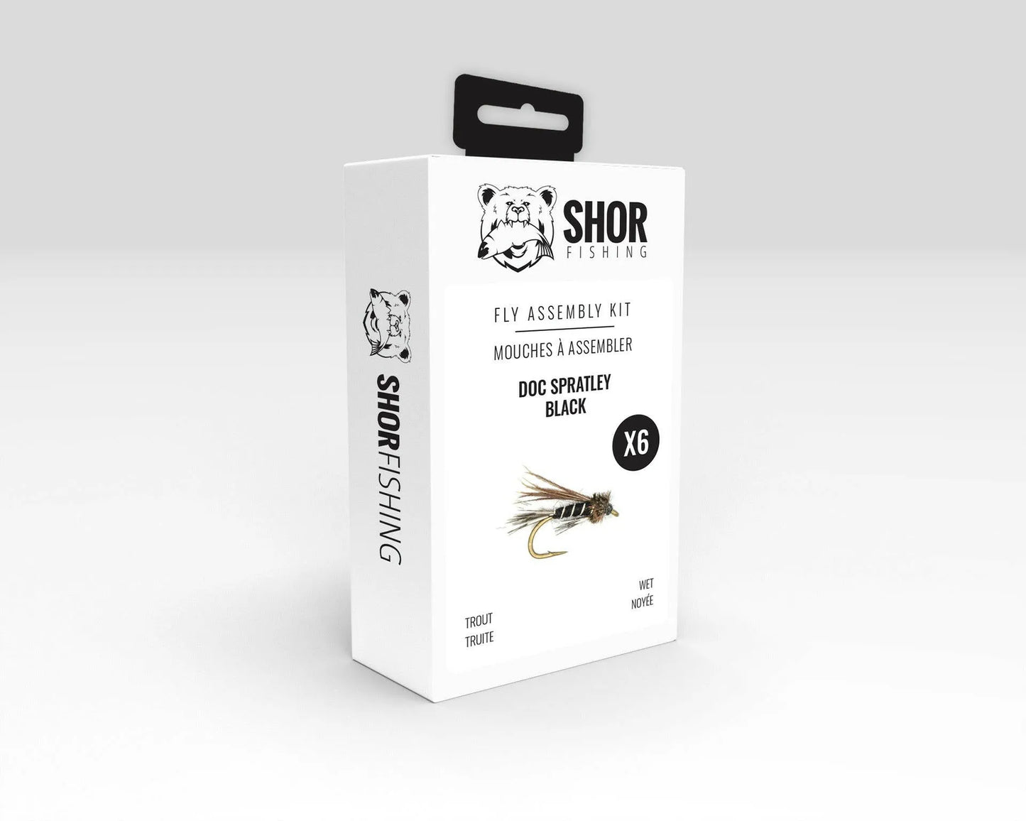 SHOR Fly tying kits each kit makes 6 flies Doc Spratley Black