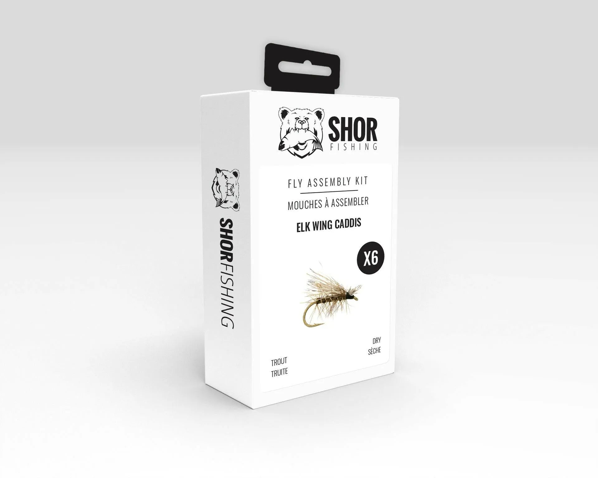 SHOR Fly tying kits each kit makes 6 flies Elk Wing Caddis