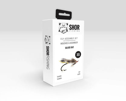 SHOR Fly tying kits each kit makes 6 flies Silver Rat
