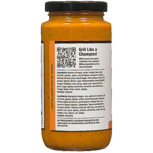 House Of Q Slow Smoke Gold BBQ Sauce - 375 ml
