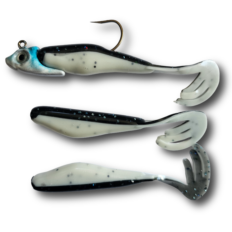 GTB Swim Shad Kit 3.5" 1/2oz Swimbaits Incl-1/2oz Jig Head