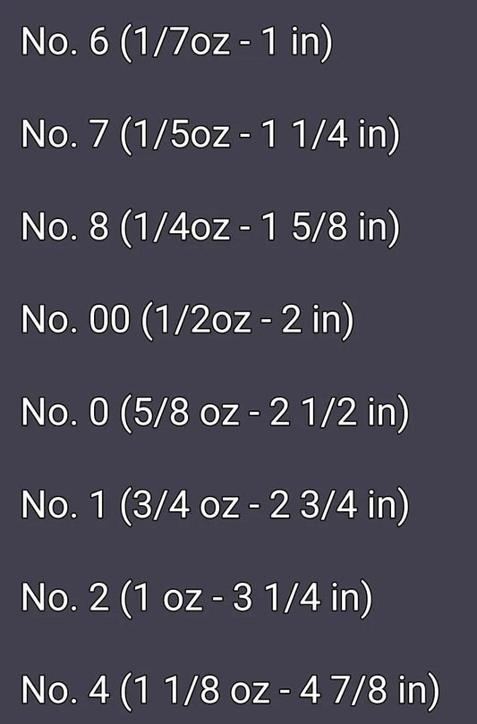 Len Thompson Glowing Fire Tiger Spoons size chart