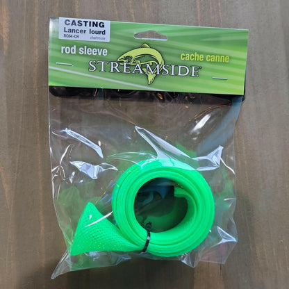 Streamside Casting Rod Sleeve Chartreuse.