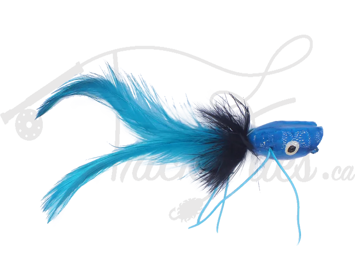 Surface Seducer Double Barrel Bass Popper Blue