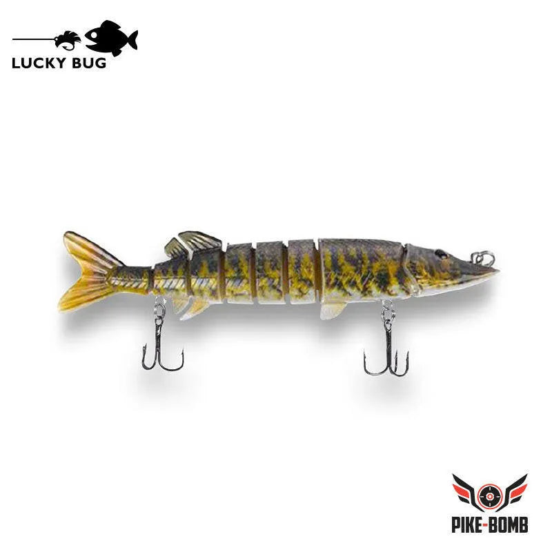 Lucky Bug 5" Pike Bomb Lures Tiger Trout