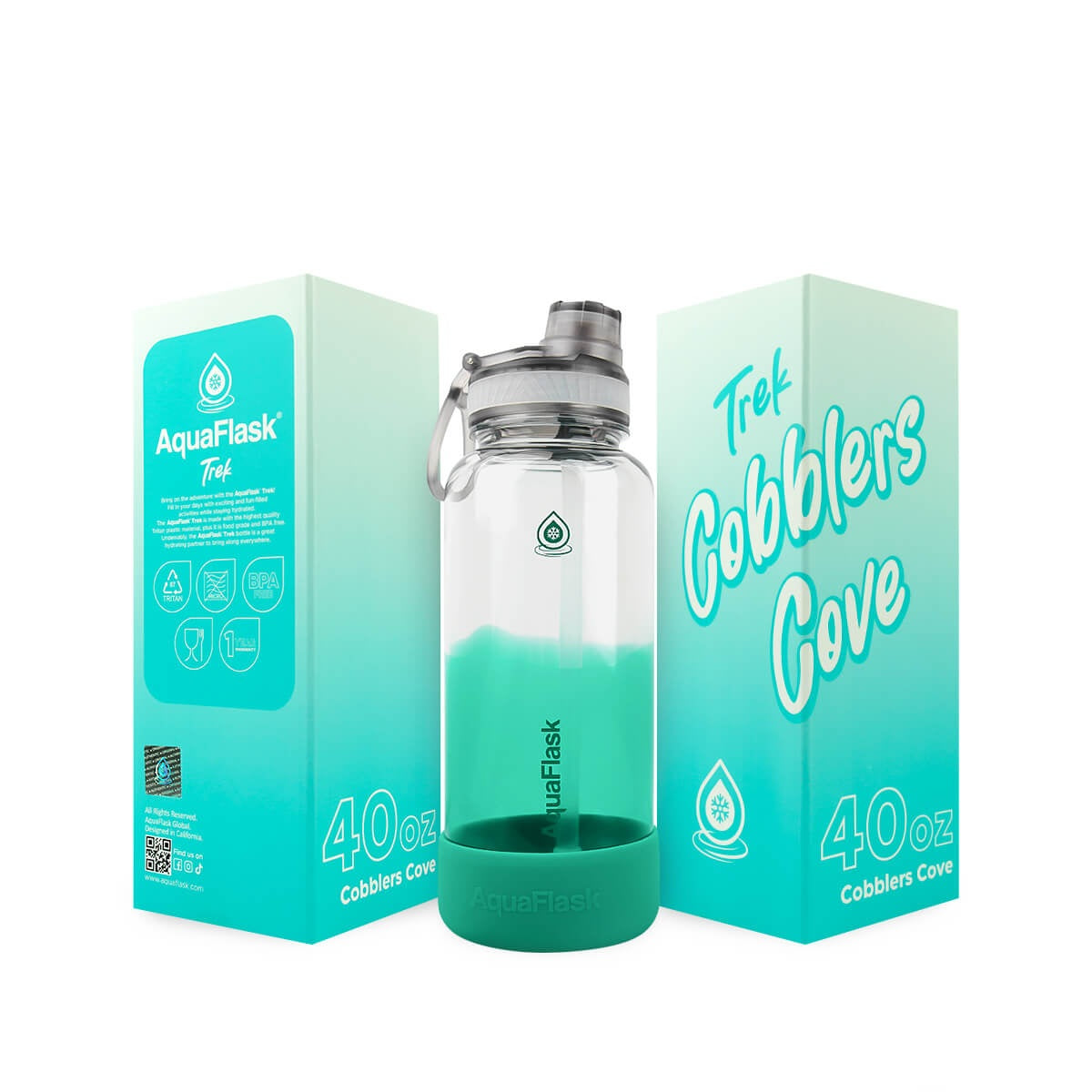 AquaFlask Trek V2 40oz Tritan Water Bottle – BPA-Free & Leak-Proof