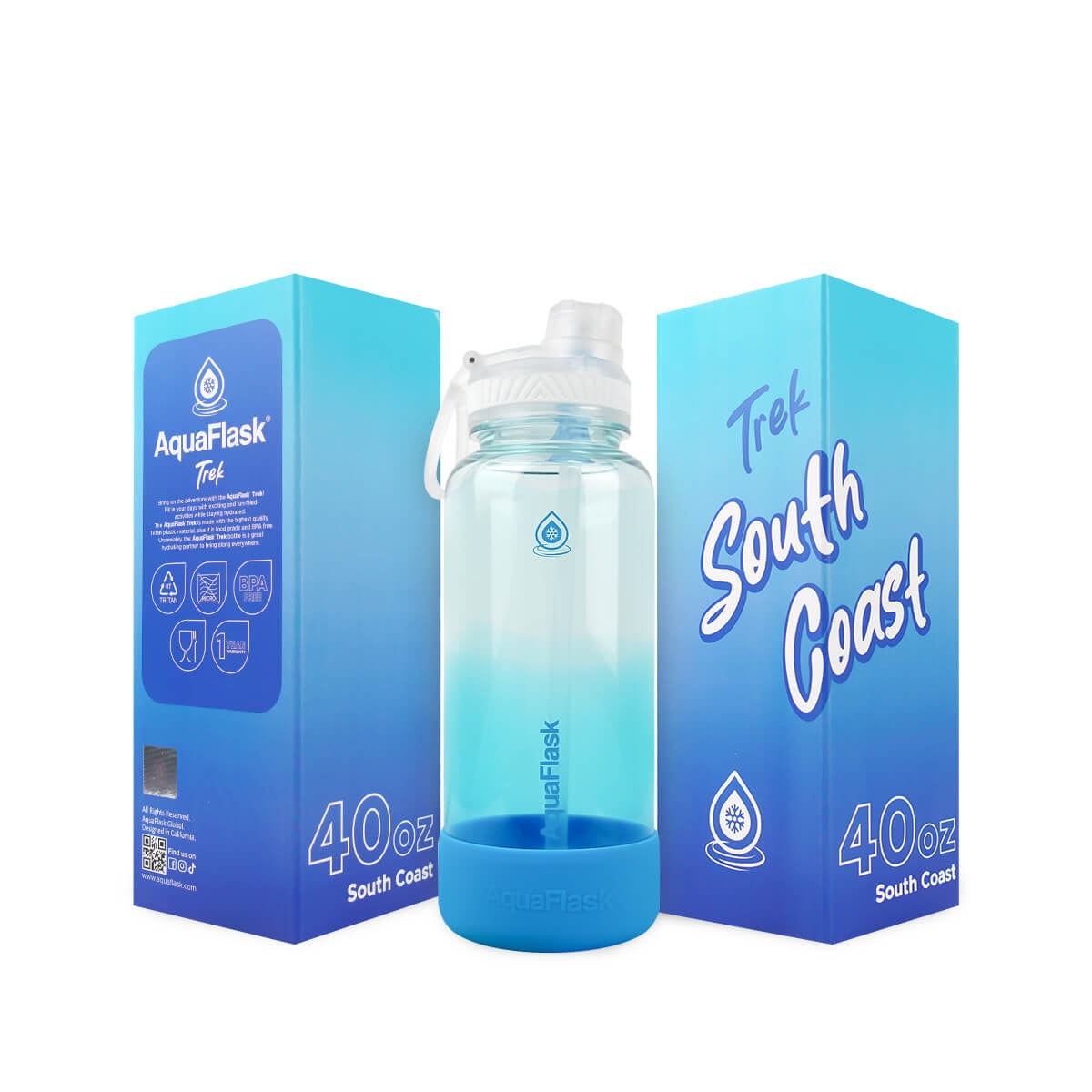 AquaFlask Trek V2 40oz Tritan Water Bottle – BPA-Free & Leak-Proof