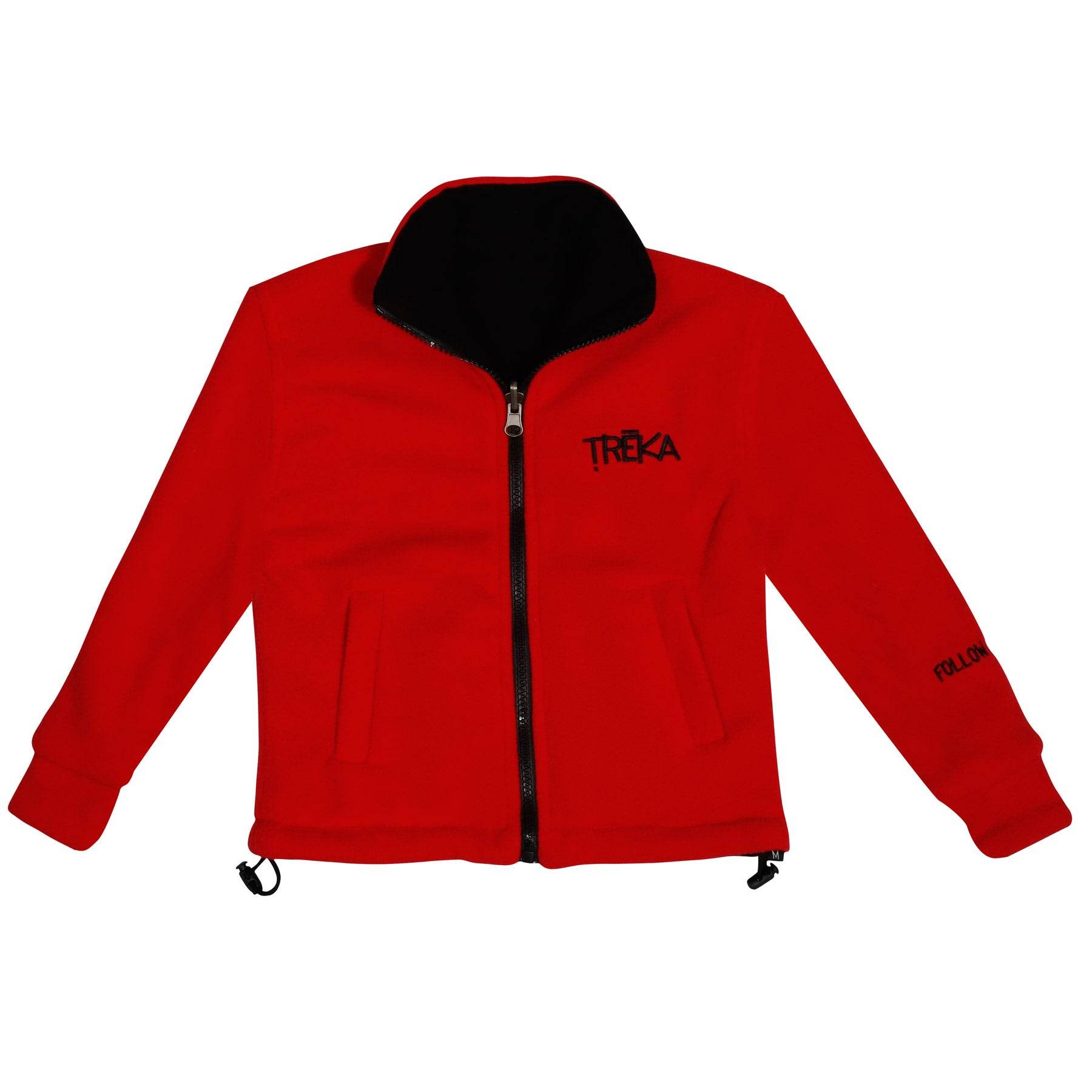 Kids Pokhara Reversible Black and Red Fleece Sweater 200GSM