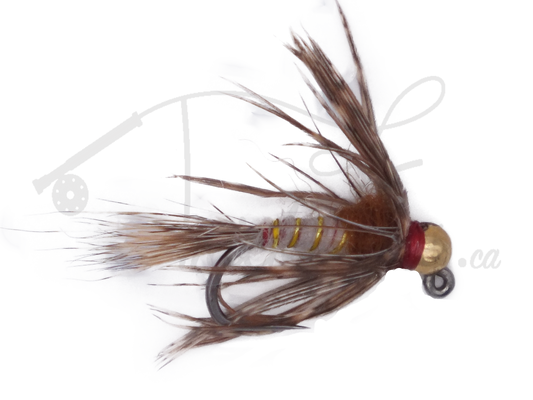 Tungsten Jighead Squirrel Nymph Brown Barbless