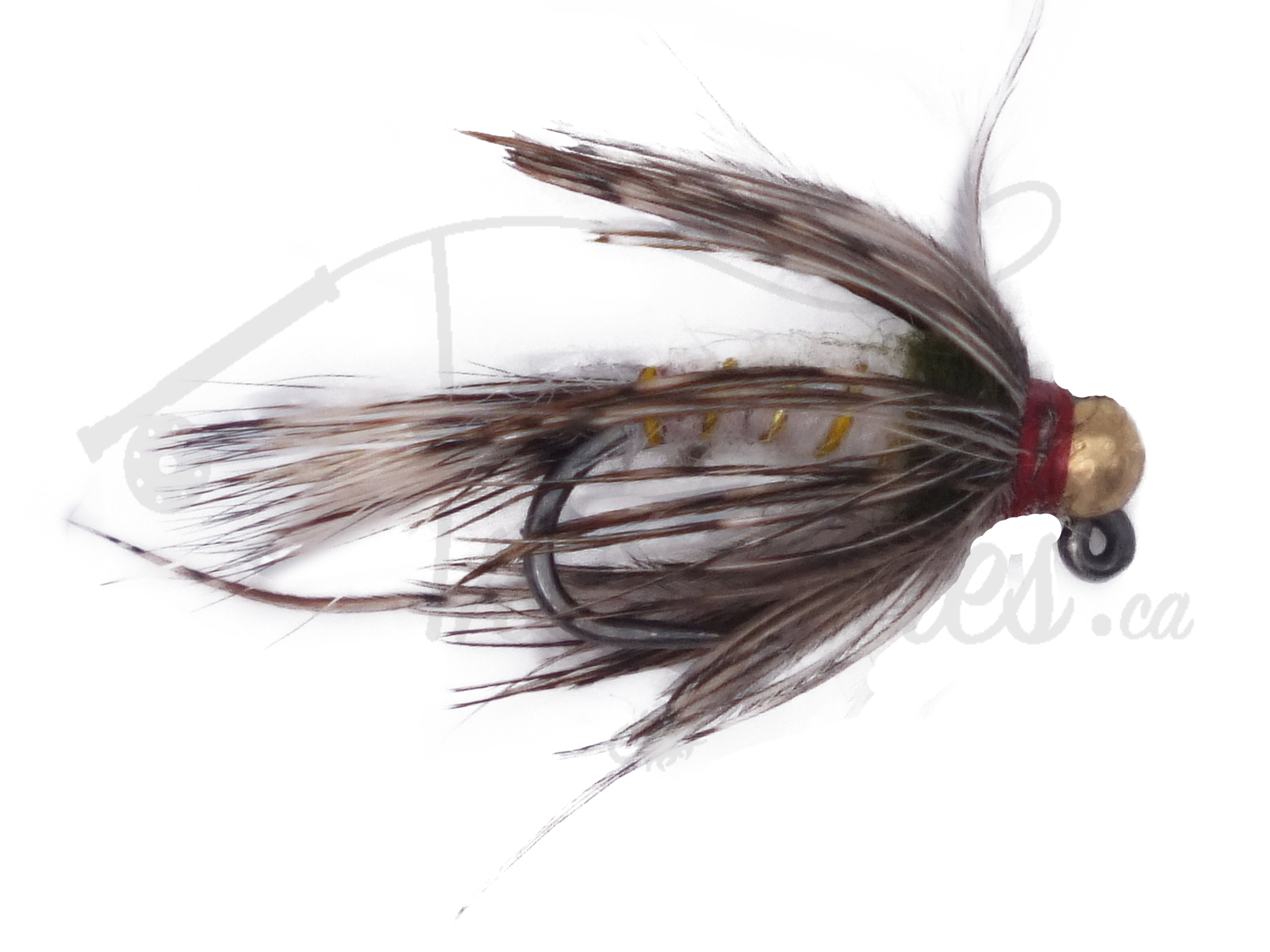 Tungsten Jighead Squirrel Nymph Olive Barbless