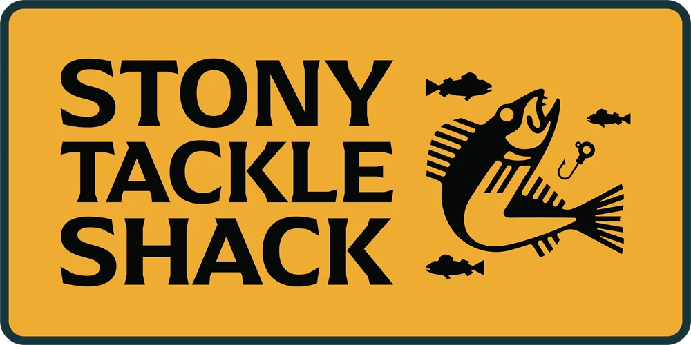 Stony Tackle Shack Stickers Rectangle Yellow