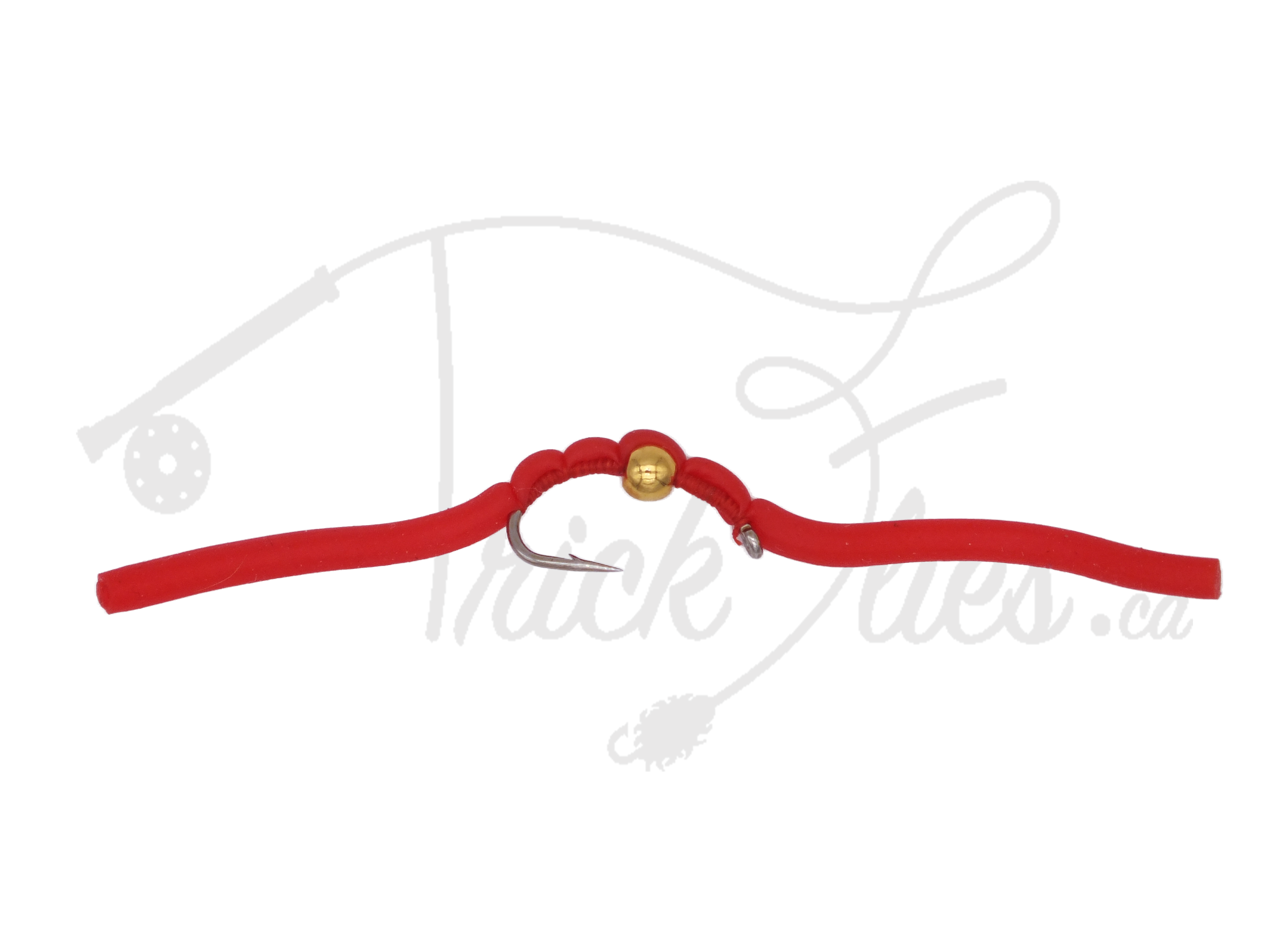 Beaded Squirmy Worm Red