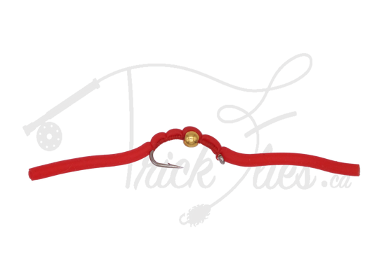 Beaded Squirmy Worm Red