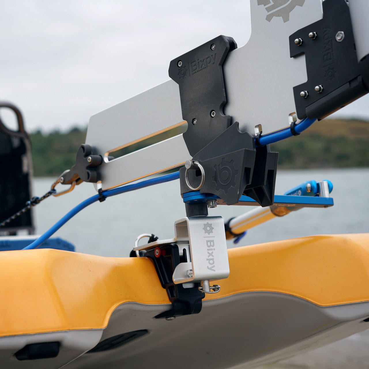 Bixpy Hobie Lynx  Gudgeon with Universal Versa Rudder™ Adapter and Pole Steering