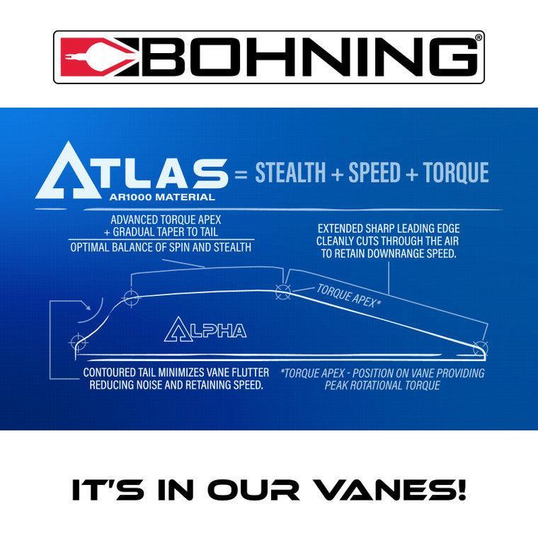 Bohning Archery  Atlas Vane 2.8" - 36 Pack