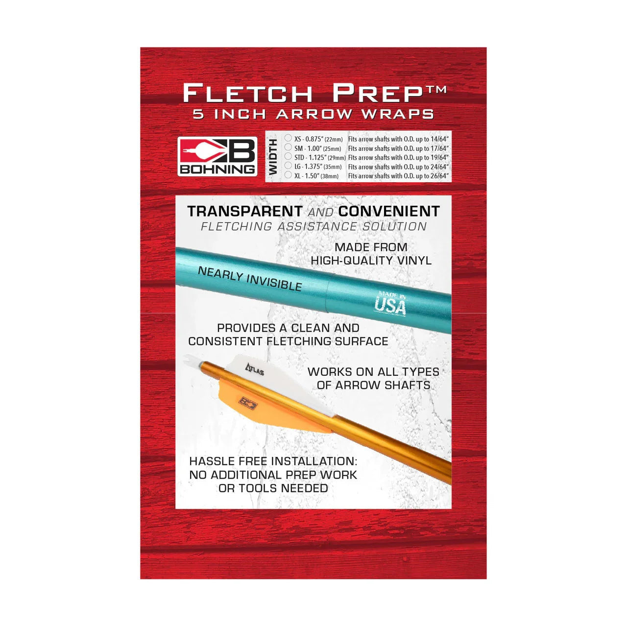 Bohning Archery Fletch Prep Wraps 5" - 30 Pack