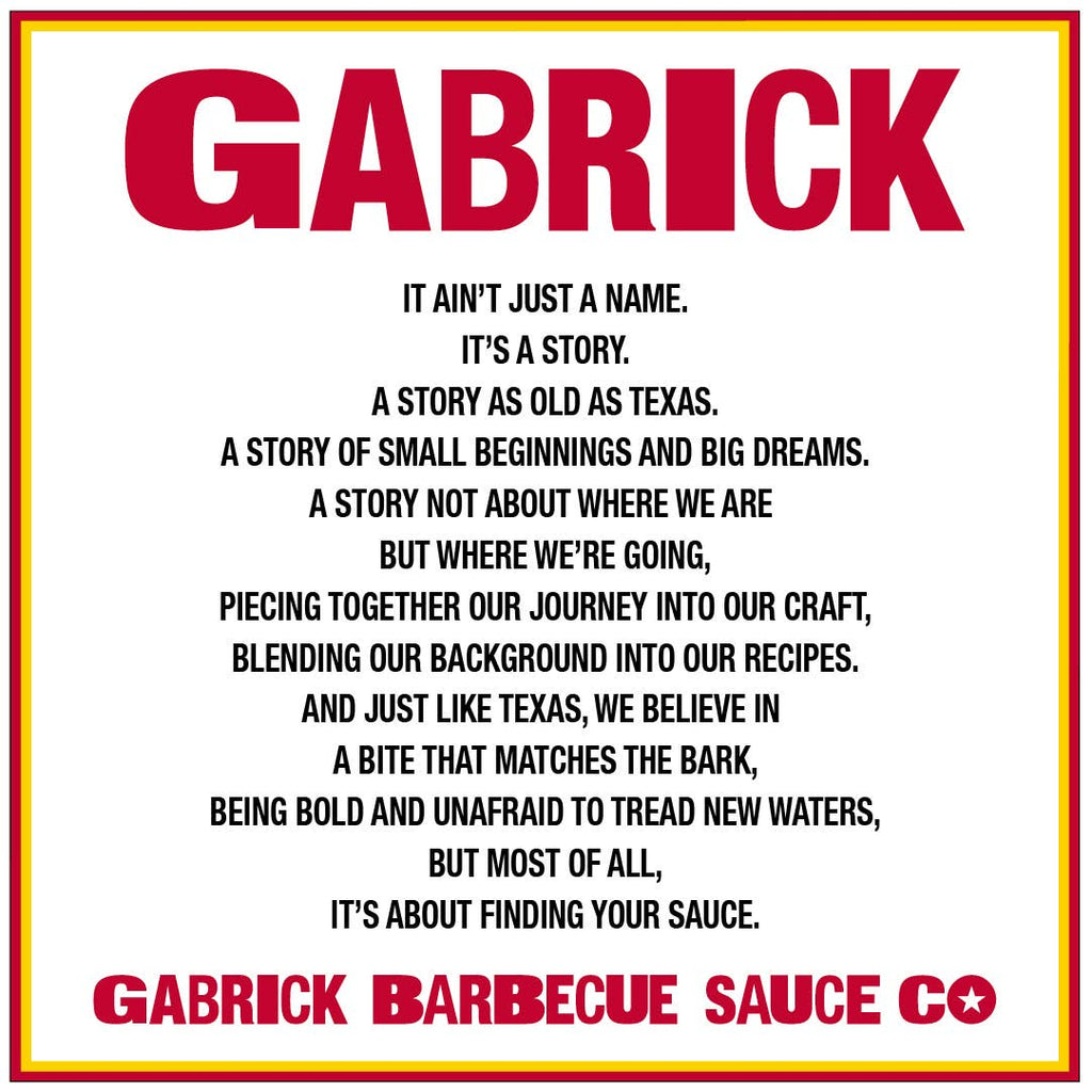 Gabrick BBQ Sauce Co. Texas Tang BBQ Sauce
