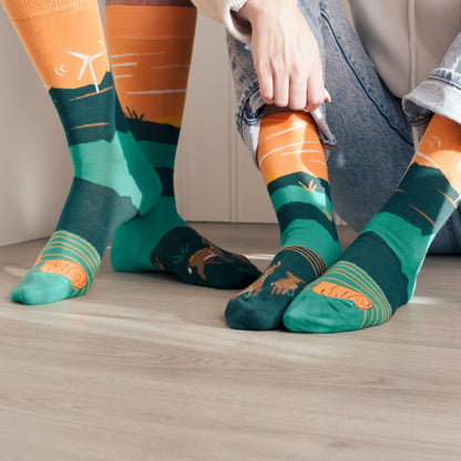 Friday Sock Co Men's Foothills Canadian Landscape Socks