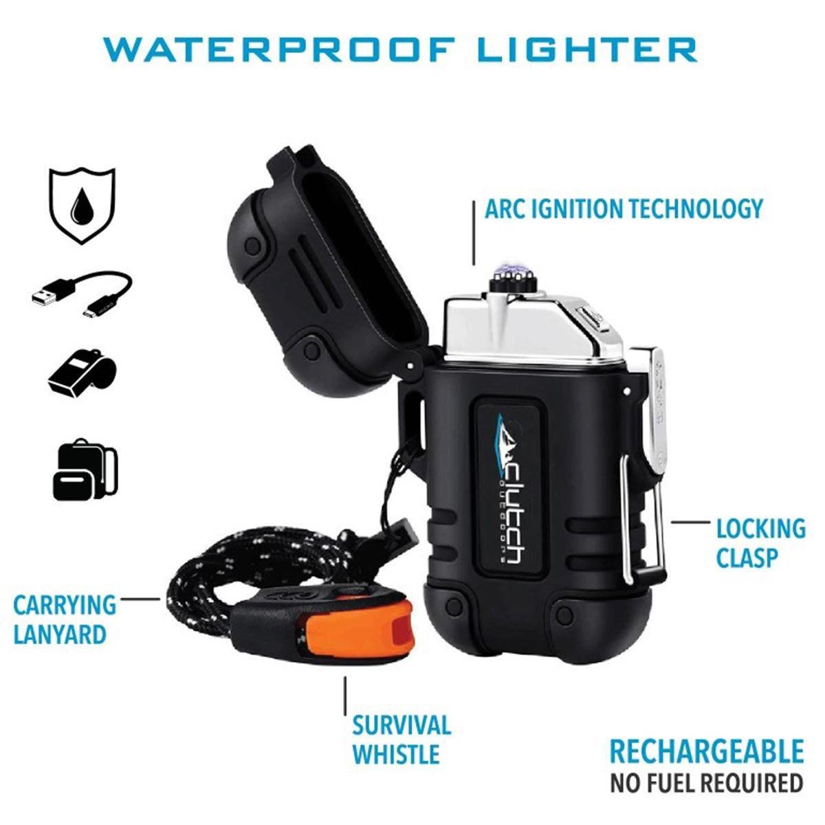 Clutch Outdoors Waterproof & Rechargeable Lighter