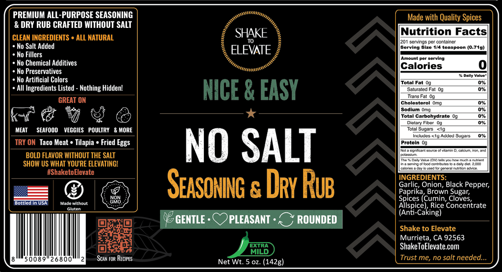 Shake to Elevate Nice & Easy No Salt Seasoning