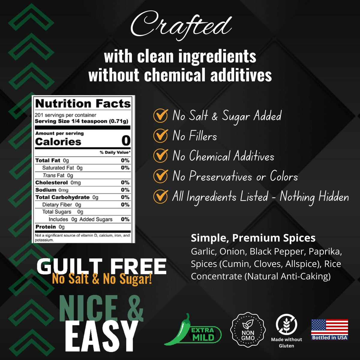 Shake to Elevate Guilt Free Nice & Easy No Salt & No Sugar Seasoning