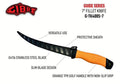 GIBS 7” Fillet Knife with features highlighted on a white background