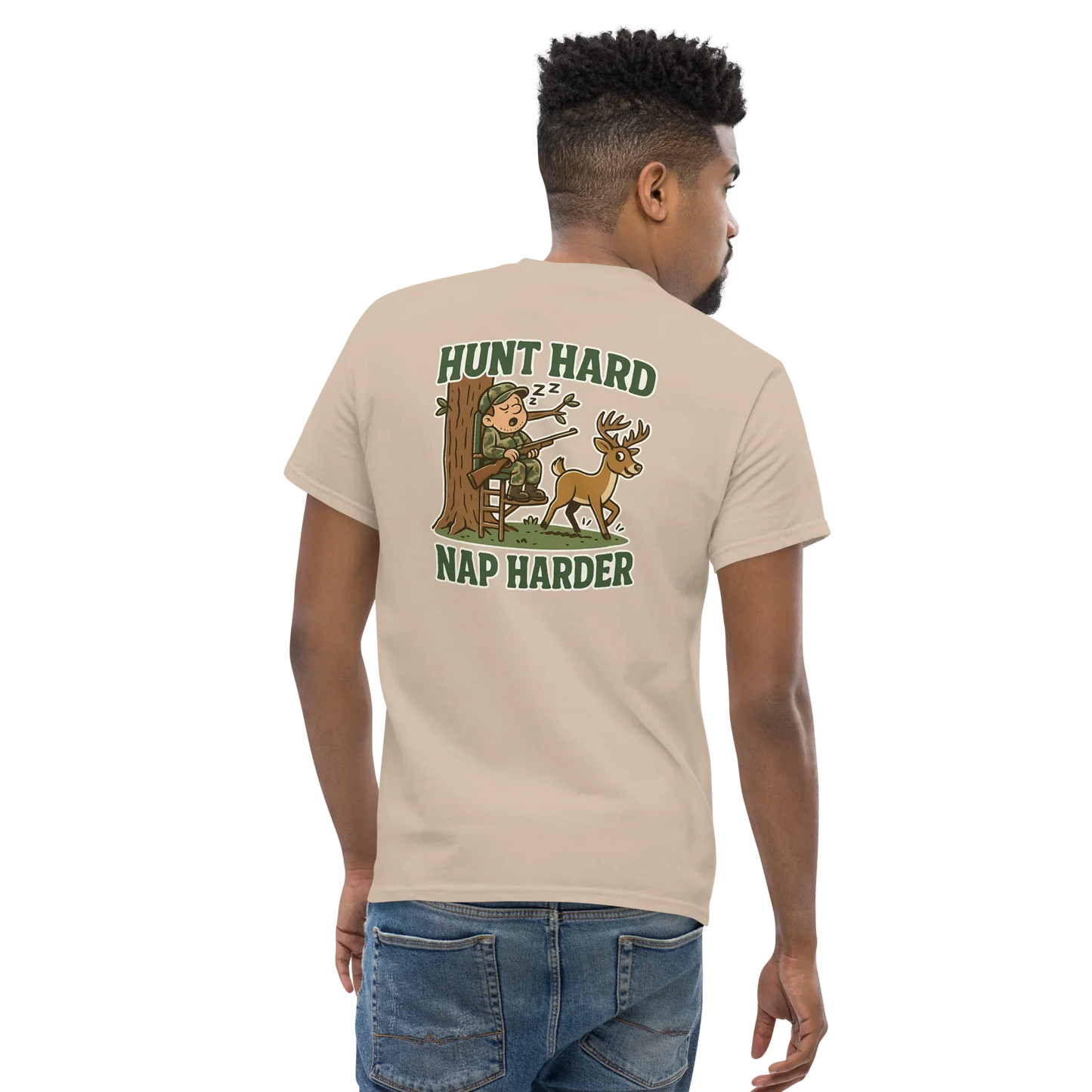 Hunter Humor Hunt Hard Nap Harder T-Shirt