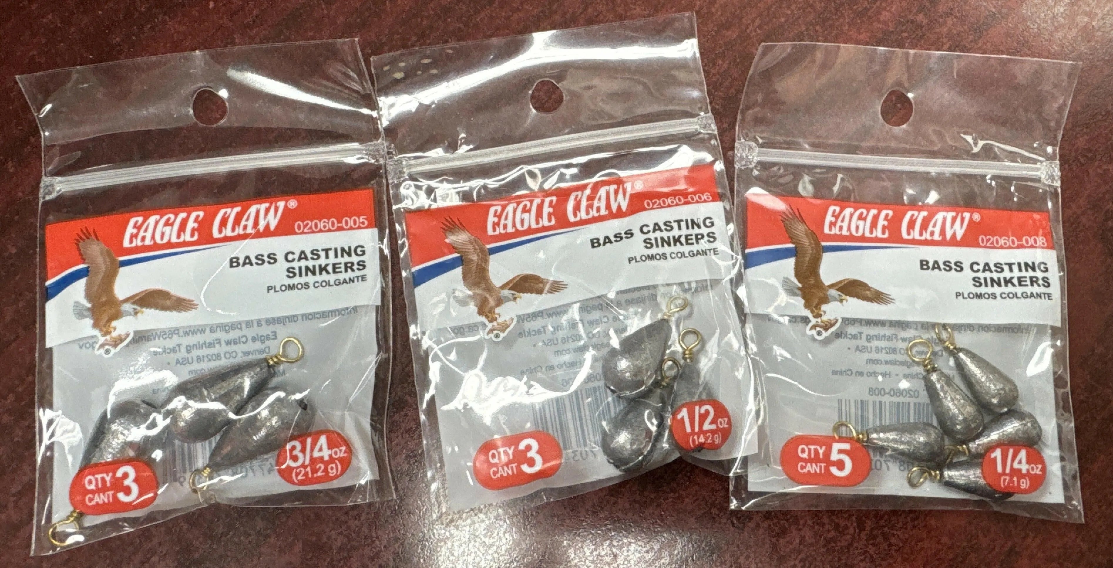 Eagle Claw Bell Sinkers assorted sizes