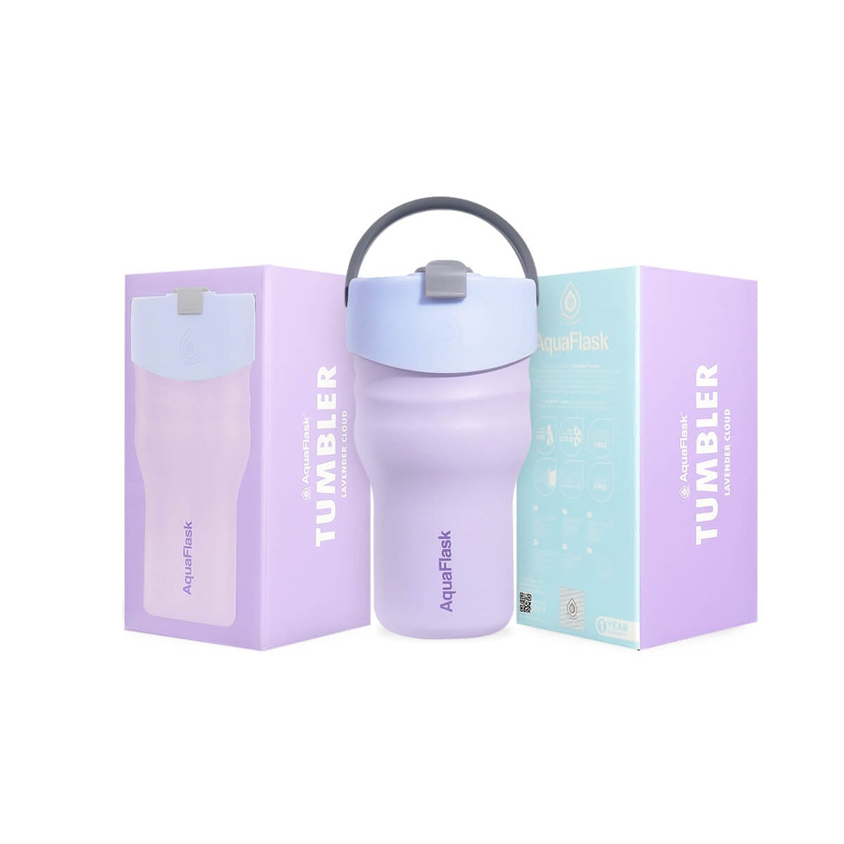 Aqua Flask 20oz – Stainless Steel Tumbler, Vacuum Insulated, Hot & Cold, Leak Proof