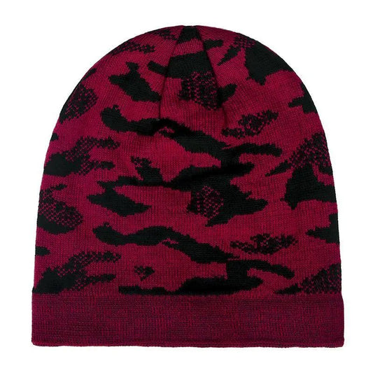 Leapfrog Unisex Camouflage Beanie Red