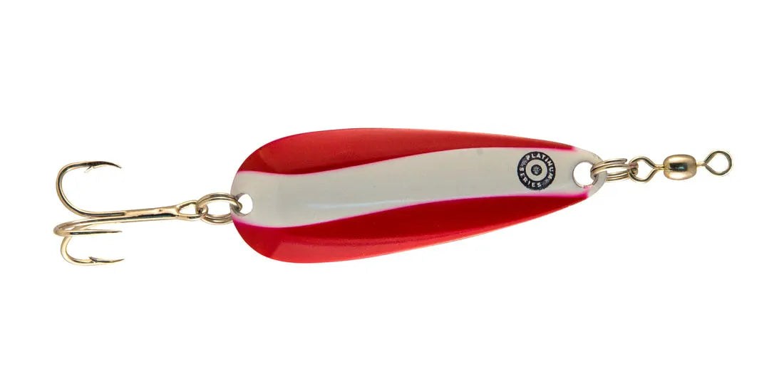 Len Thompson Reverse Red and White Fishing Spoon