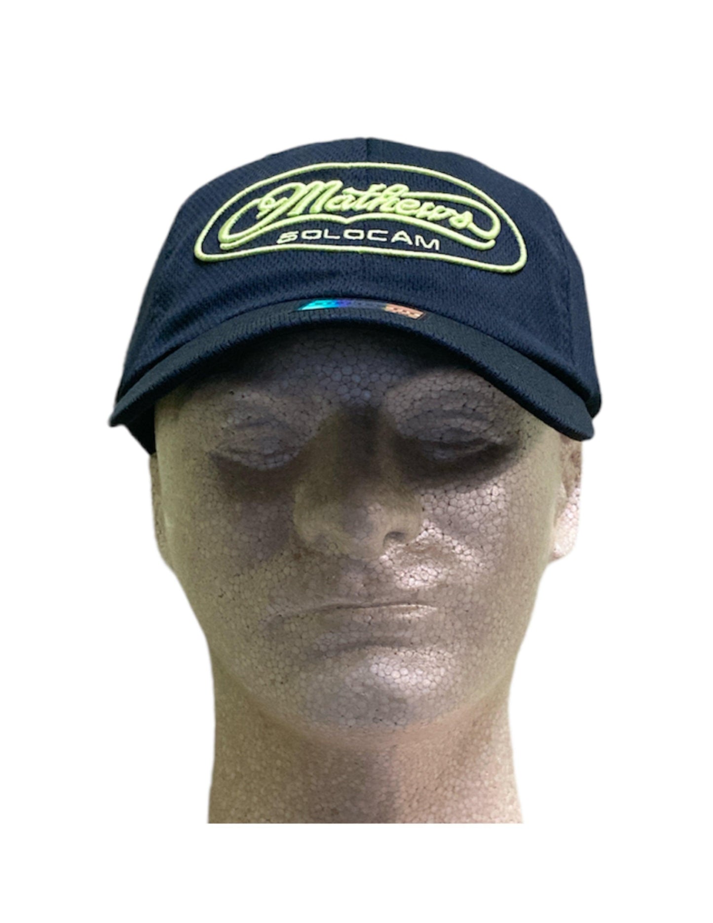 Mathews Archery Solocam Flex Fit Black/Neon Yellow Logo Hat