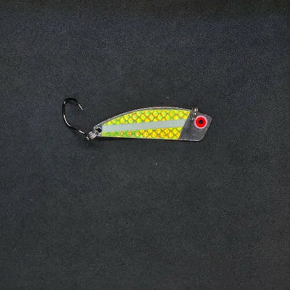 Spitfire Hawker Trolling Spoon 2" on black background frontside of spoon chartreuse glow chartreuse