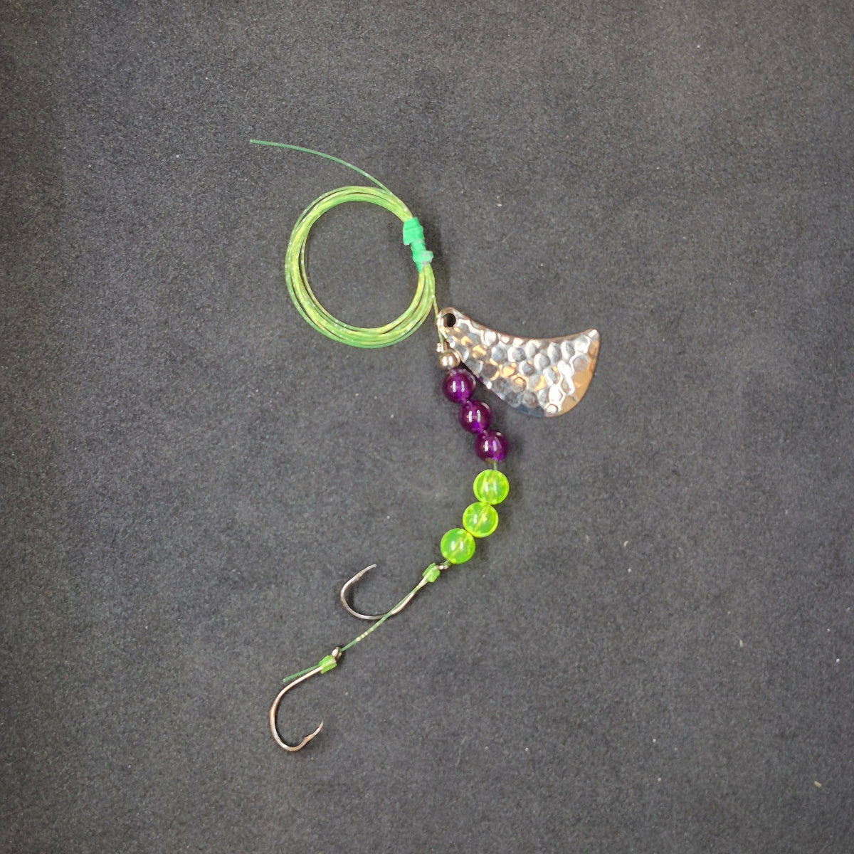 Spitfire Fishing Tomahawk Rigs #3 Double Circle Hooks chartreuse/purple