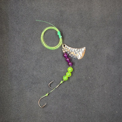 Spitfire Fishing Tomahawk Rigs #3 Double Circle Hooks chartreuse/purple