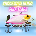 High Caliber Lures Shockwave Nitro Rattle Bait Pink Flare 2.5” & 3/8 oz