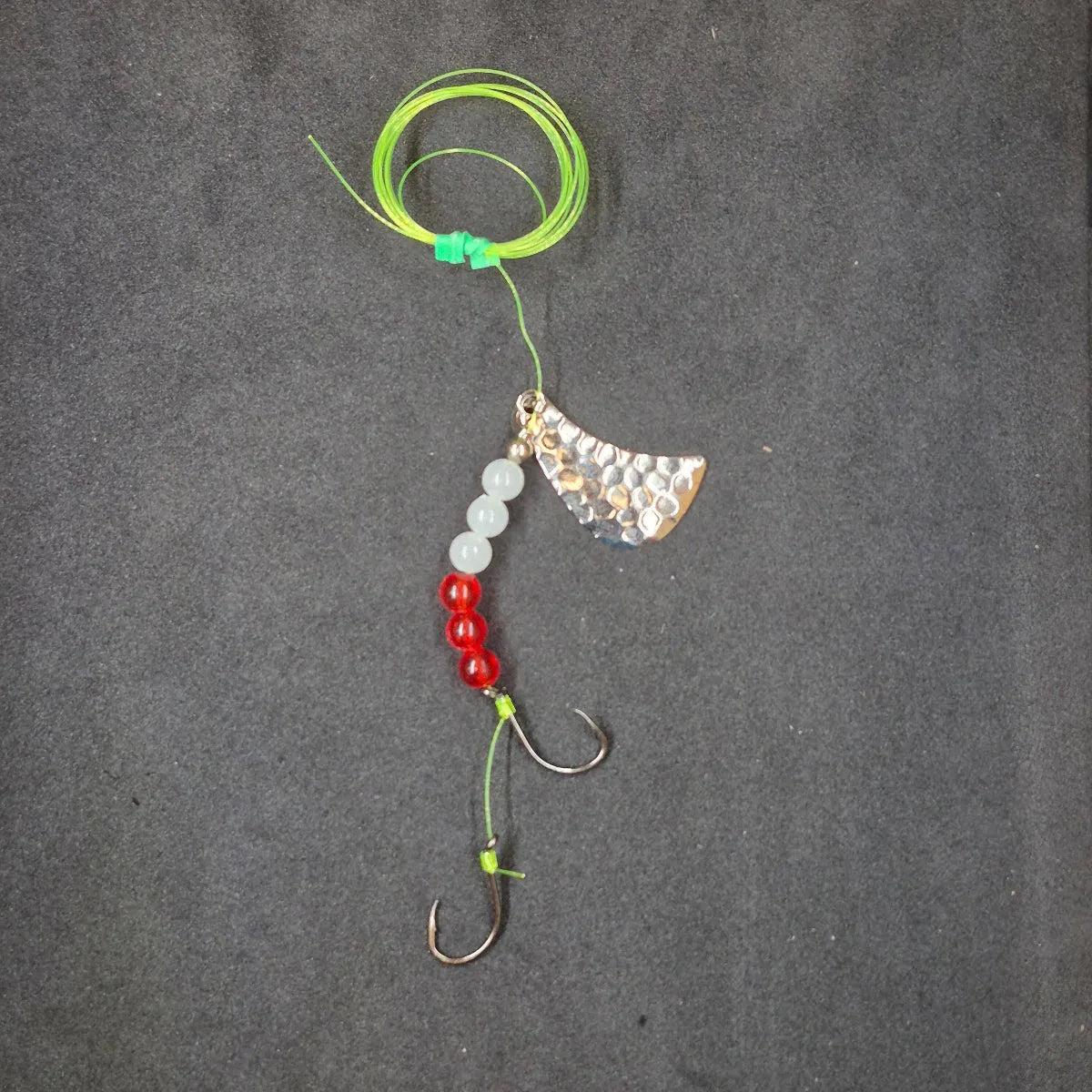 Spitfire Fishing Tomahawk Rigs #3 Double Circle Hooks chartreuse/red