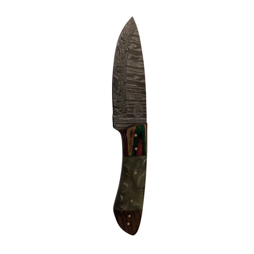 🍁Valour Outdoors Damascus Skinning Knife w/Resin Handle