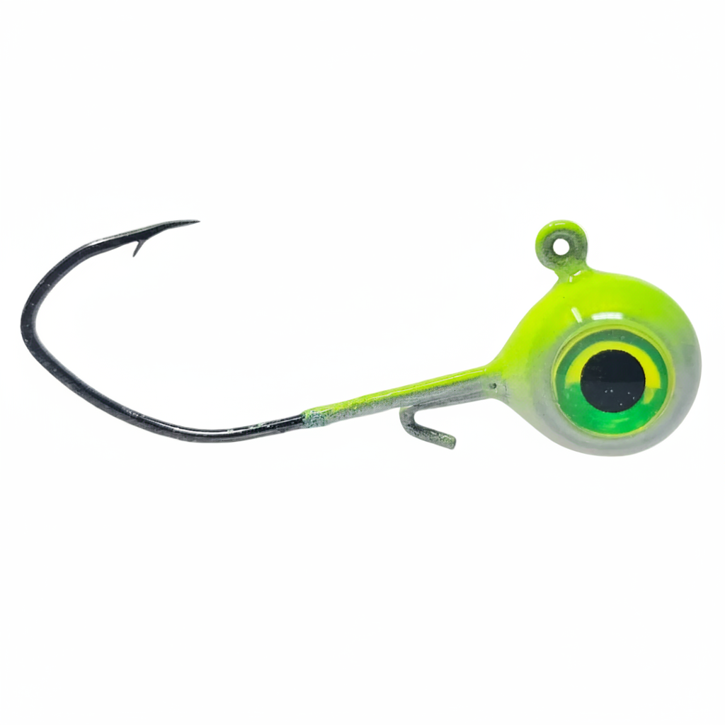 Silver Chartreuse - Best Walleye Jig - 2 Pack