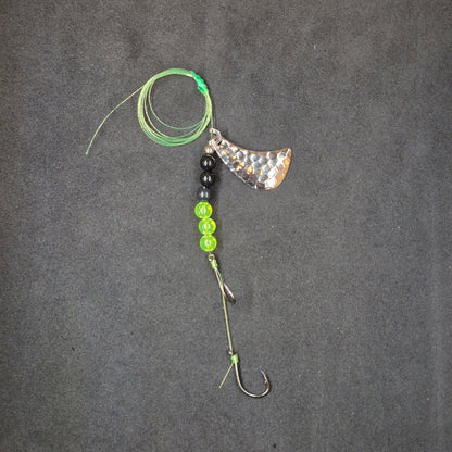 Spitfire Fishing Tomahawk Rigs #3 Double Circle Hooks chartreuse/black