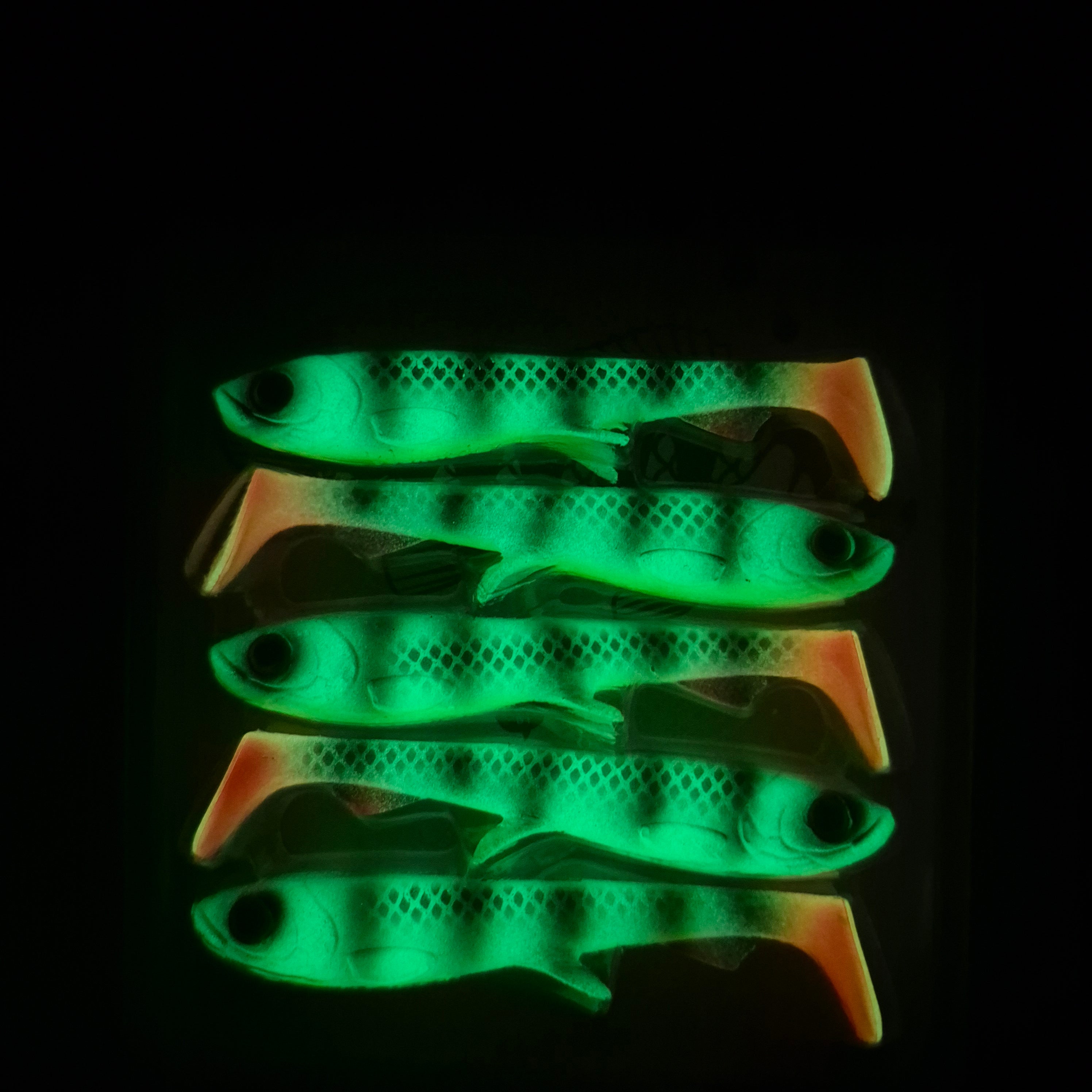 🐺Wolfcreek Lures Shad 11 - 4.5" Paddle tail soft plastic baits 4/pk