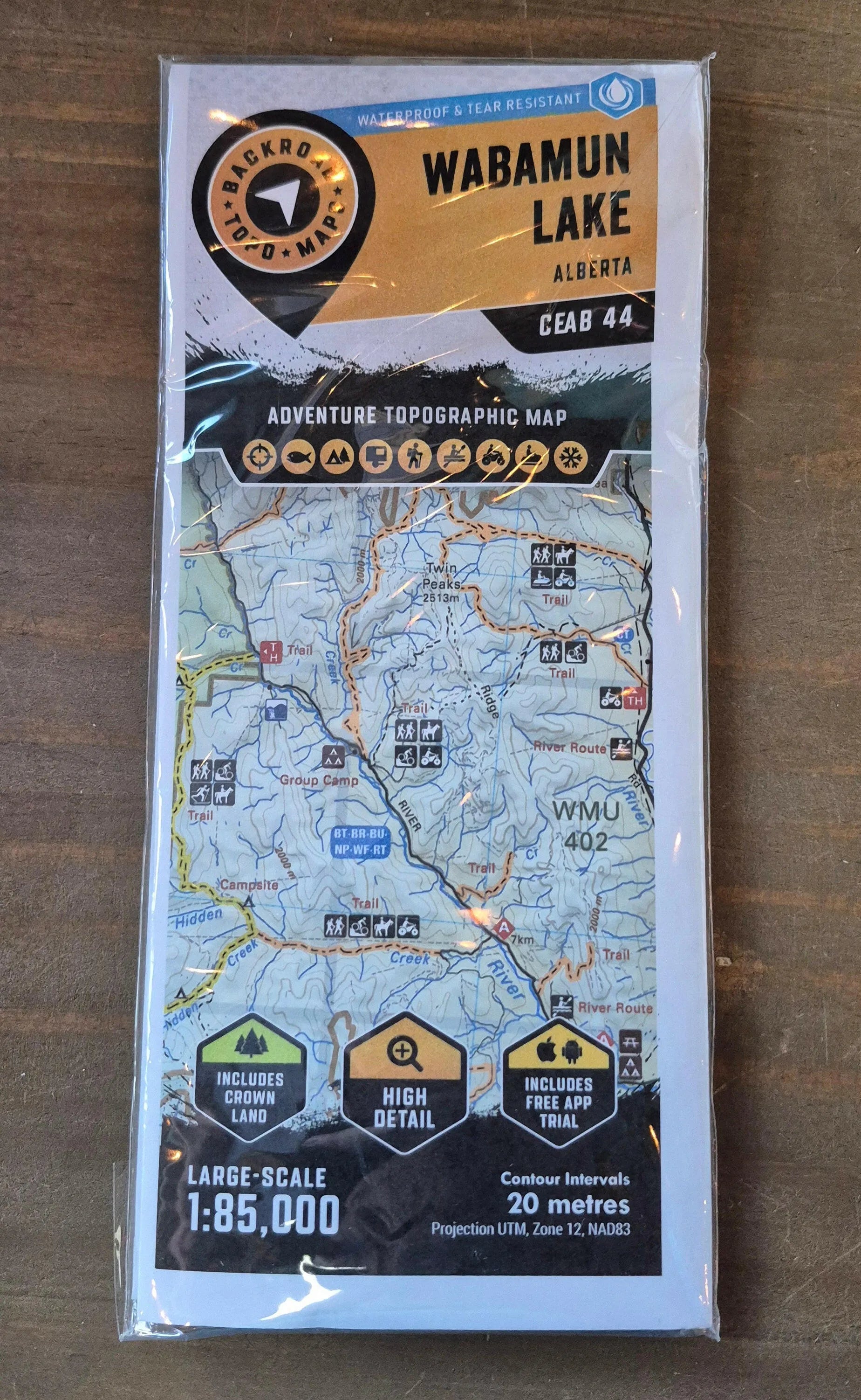 Wabamun Lake Topo Folding Map