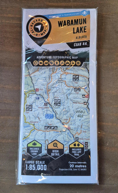 Wabamun Lake Topo Folding Map